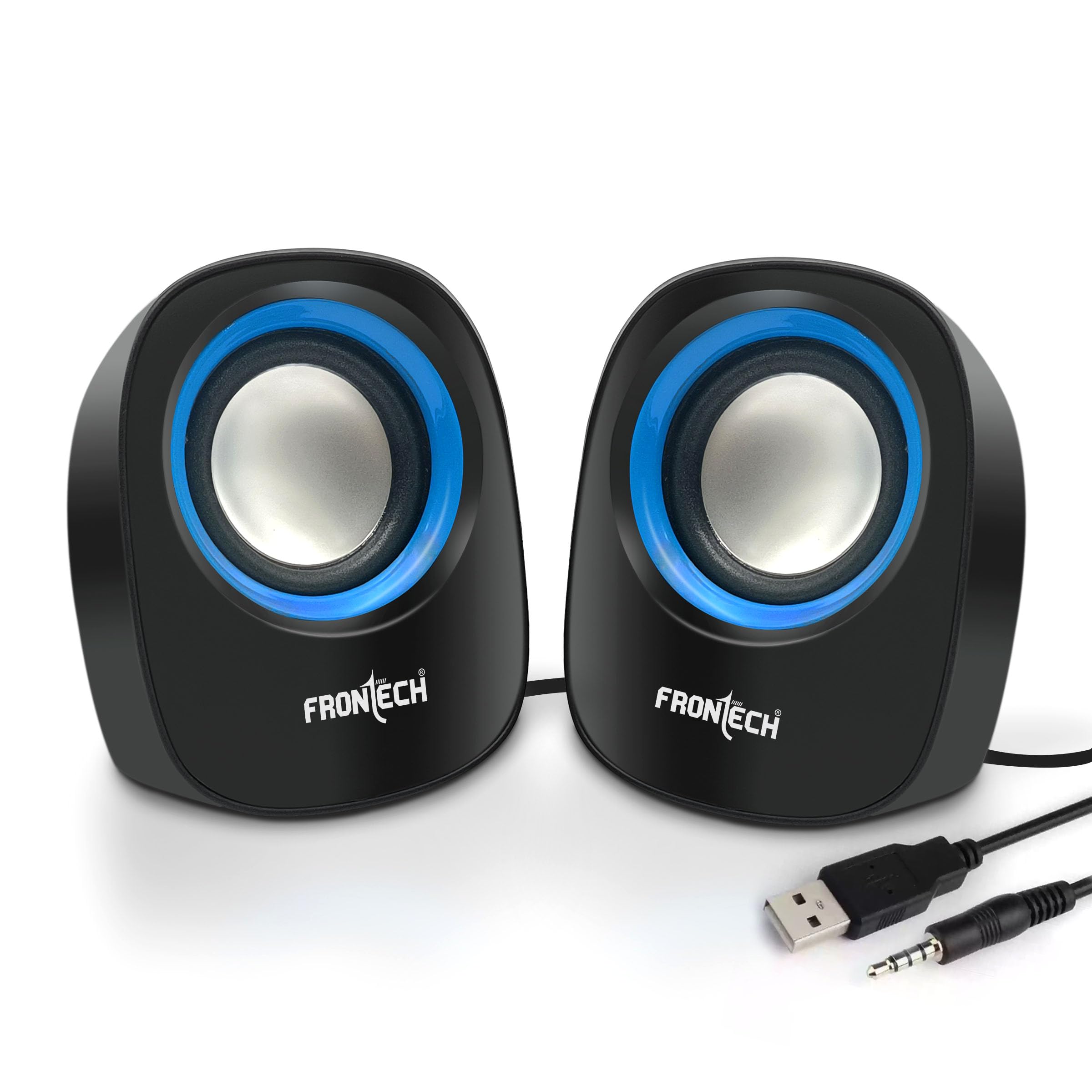 Frontech 2.0 USB Speakers | 8W Output | AUX Input | Foam Edge (SPK-0003) Frontech 2.0 USB Speakers | 8W Output | AUX Input | Foam Edge (SPK-0003)